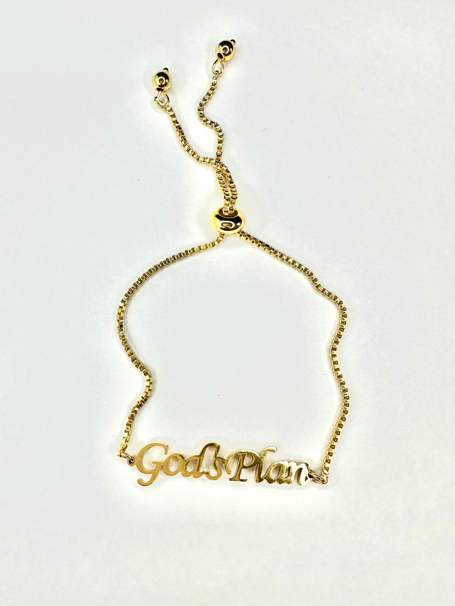 God's Plan Adjustable Bracelet - Gold